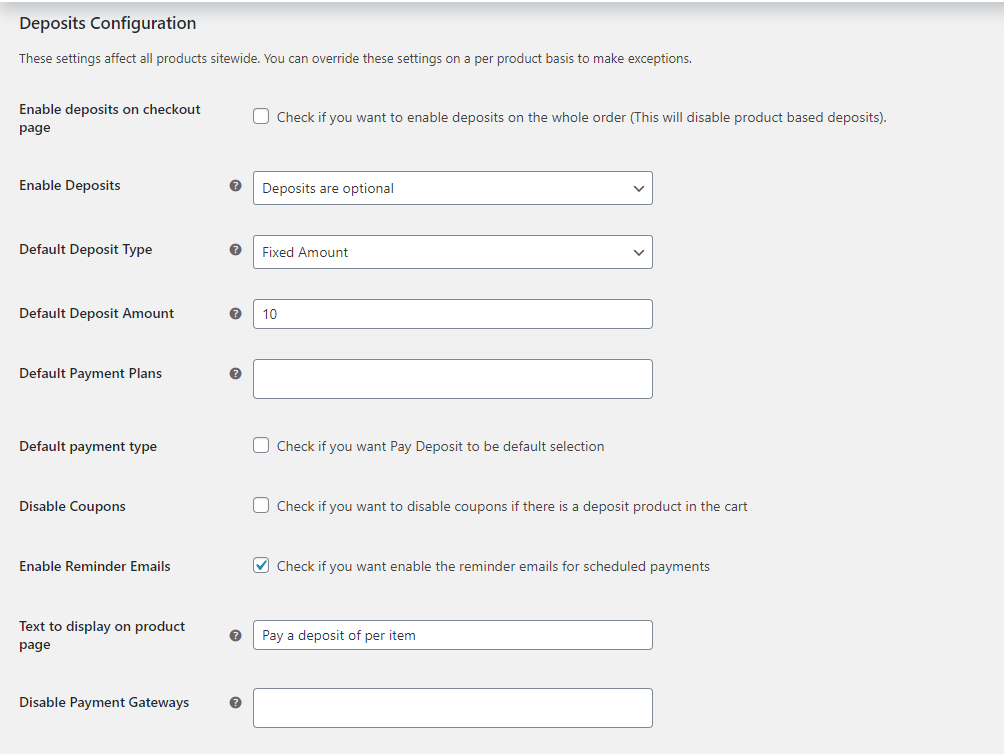 Global Level Deposit - Tyche Softwares Documentation