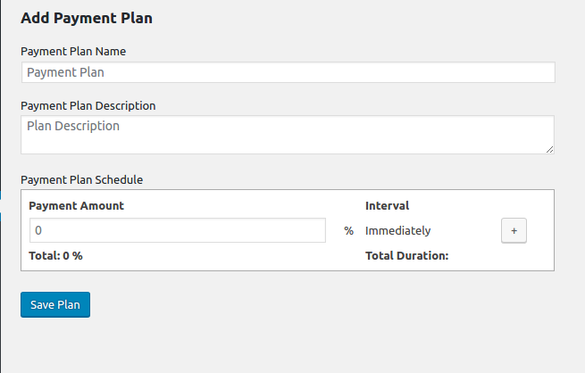 Payment Plans - Tyche Softwares Documentation