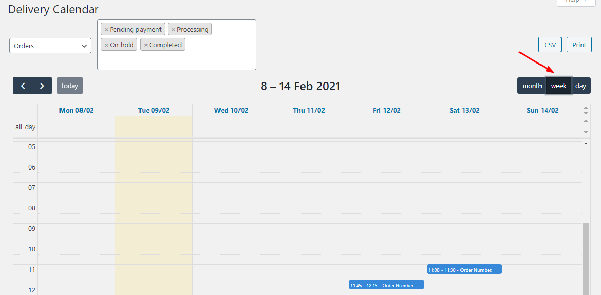 View Deliveries in back-end - Tyche Softwares Documentation