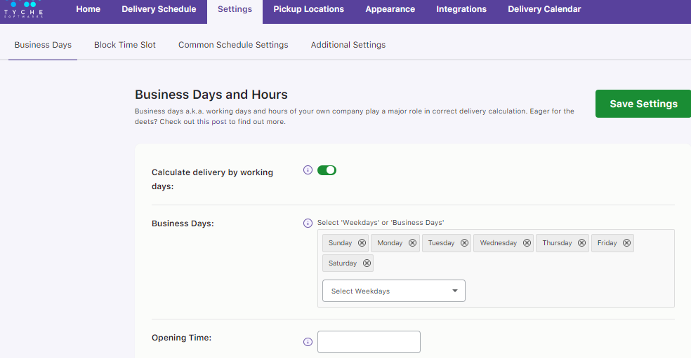 Set Up Minimum Delivery preparation time - Tyche Softwares Documentation