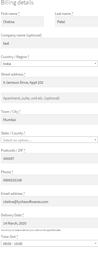 Fields Placement on Checkout Page - Tyche Softwares Documentation