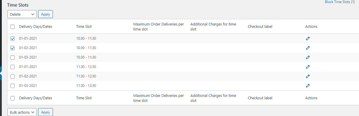 Time Slots along with Specific Delivery Dates - Tyche Softwares Documentation