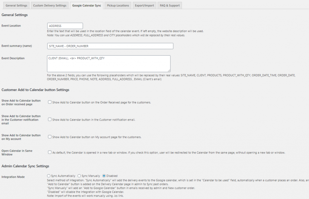 Synchronise Delivery Date & Time with Google Calendar Tyche Softwares