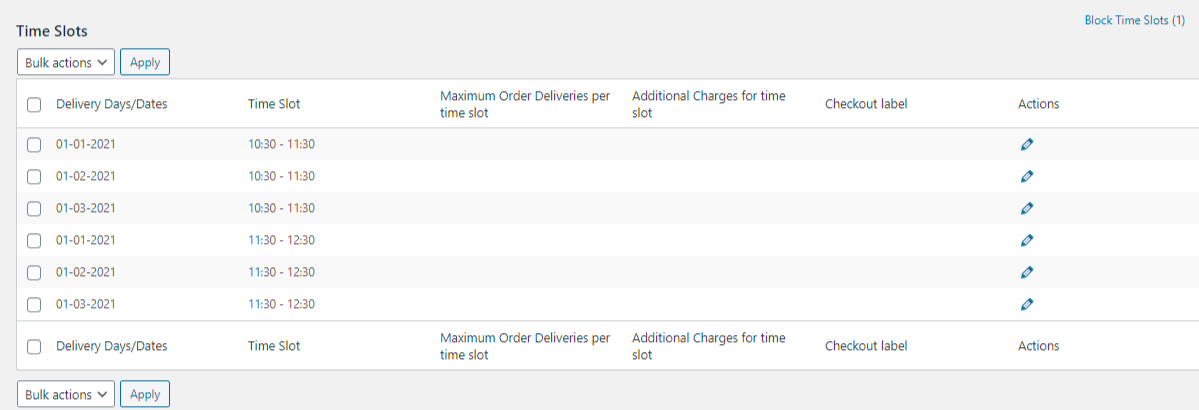 Time Slots along with Specific Delivery Dates - Tyche Softwares Documentation