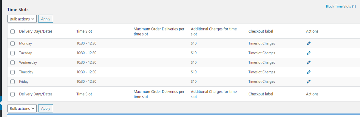 Additional Delivery charges for time slots - Tyche Softwares Documentation