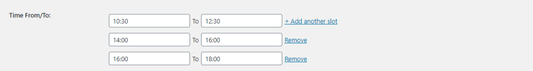 Time Slots along with Delivery Weekdays - Tyche Softwares Documentation