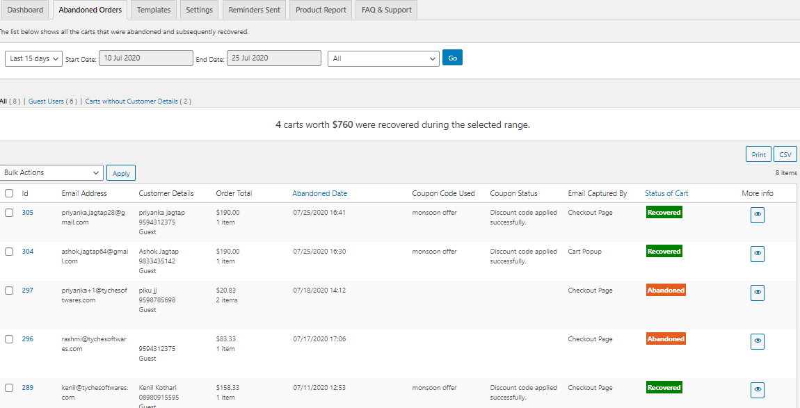 Reports - Tyche Softwares Documentation