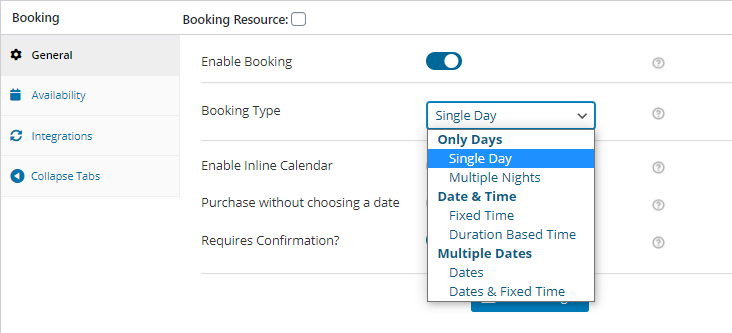 Recurring Weekdays Booking - Tyche Softwares Documentation