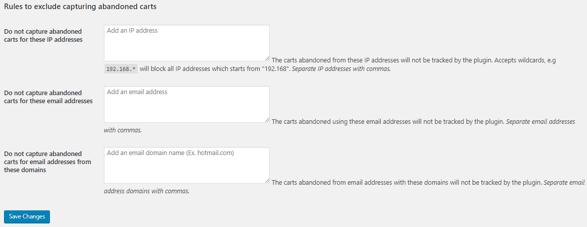 Restriction Settings - Tyche Softwares Documentation