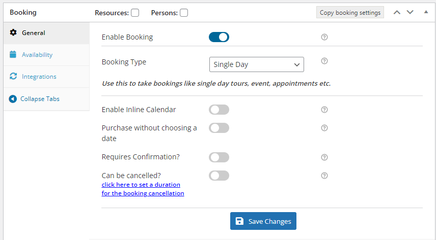 Specific Dates Booking - Tyche Softwares Documentation