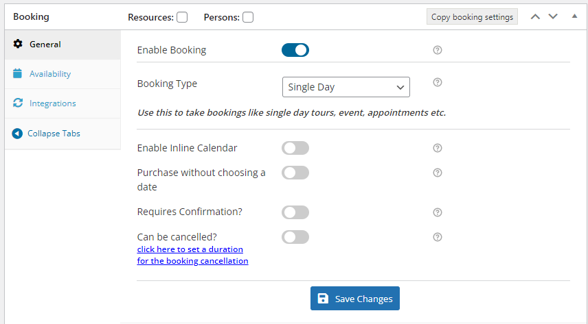 Recurring Weekdays Booking - Tyche Softwares Documentation