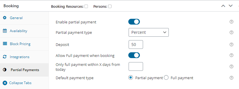 Partial Deposits Addon - Tyche Softwares Documentation