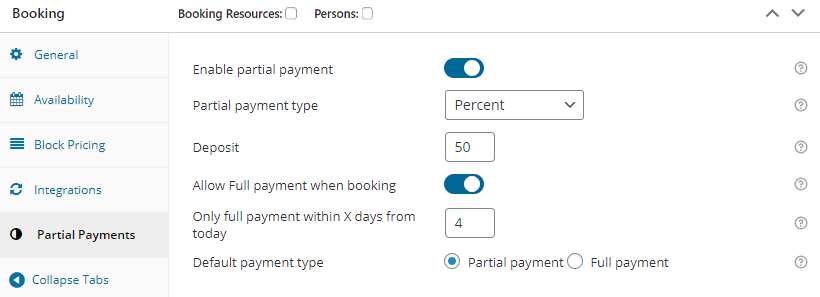 Partial Deposits Addon - Tyche Softwares Documentation