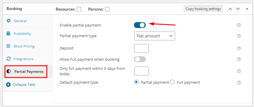 Partial Deposits Addon - Tyche Softwares Documentation