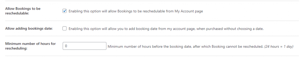 Reschedule Bookings - Tyche Softwares Documentation