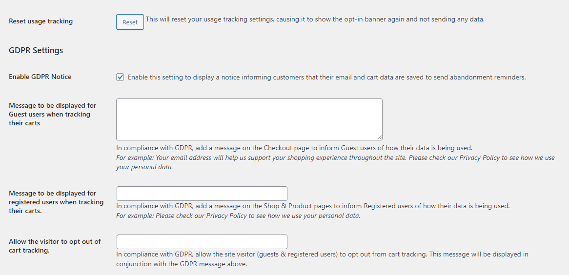 Default Settings - Tyche Softwares Documentation