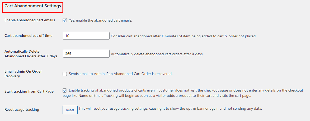 Default Settings - Tyche Softwares Documentation