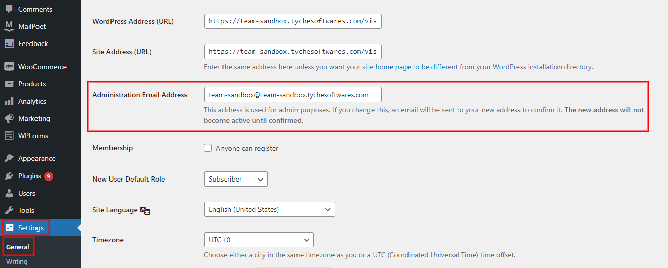 Default Settings - Tyche Softwares Documentation