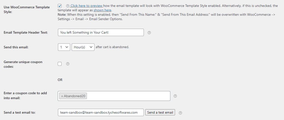 Default Email Template - Tyche Softwares Documentation