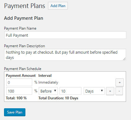 Full Payment before X days of booking - Tyche Softwares Documentation