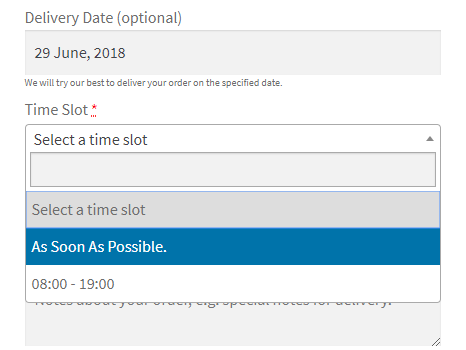 Time Slots with ''As Soon As Possible'' option - Tyche Softwares Documentation