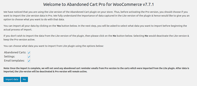 Migrating data from Lite to Pro version - Tyche Softwares Documentation