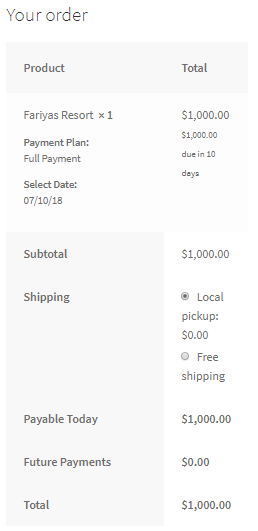 Full Payment before X days of booking - Tyche Softwares Documentation