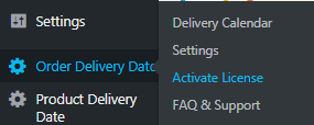 Activating The License Key Of Order Delivery Date Pro For WooCommerce - Tyche Softwares Documentation