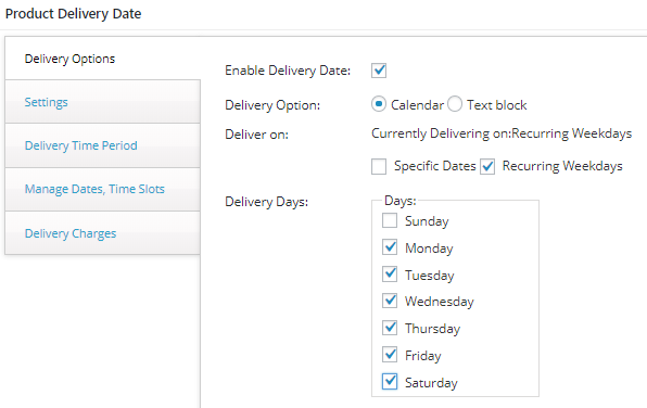 Fixed Date Range & Deliver All Year Round Option - Tyche Softwares Documentation