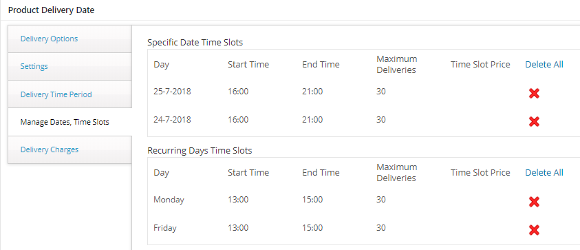 Delivery Date & Time Deliveries - Tyche Softwares Documentation