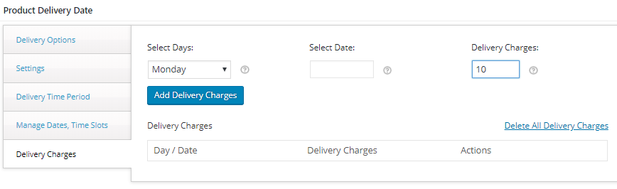 Setup Delivery Charges - Tyche Softwares Documentation