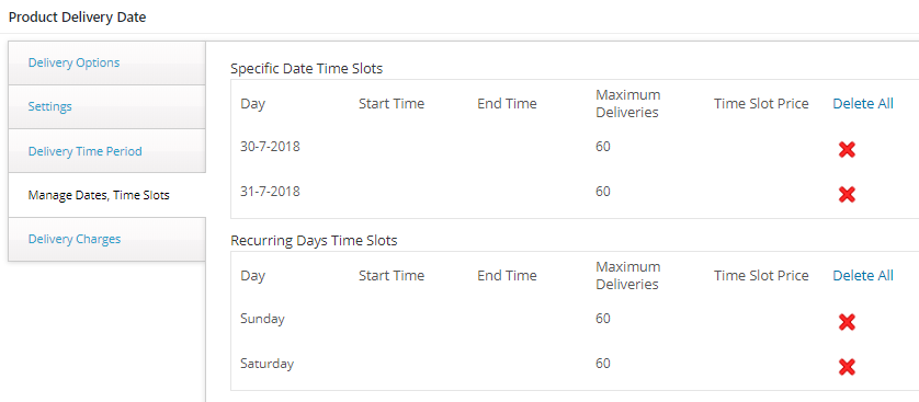 Specific Dates & Recurring Weekdays Deliveries - Tyche Softwares Documentation