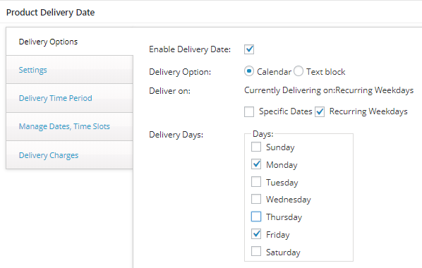 Delivery Date & Time Deliveries - Tyche Softwares Documentation