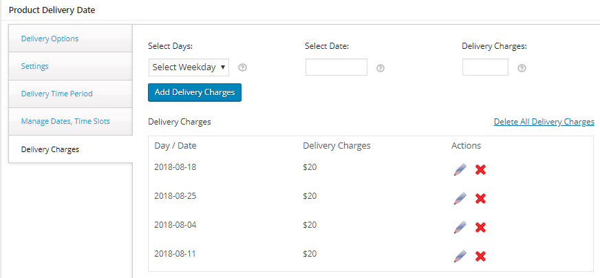 Setup Delivery Charges - Tyche Softwares Documentation