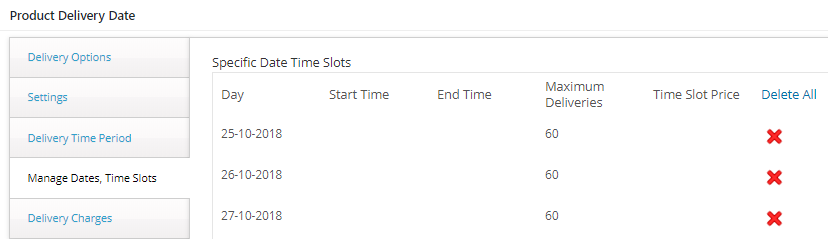 Specific Dates Deliveries - Tyche Softwares Documentation