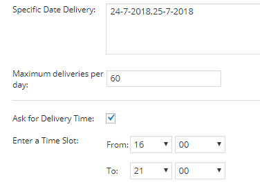 Delivery Date & Time Deliveries - Tyche Softwares Documentation