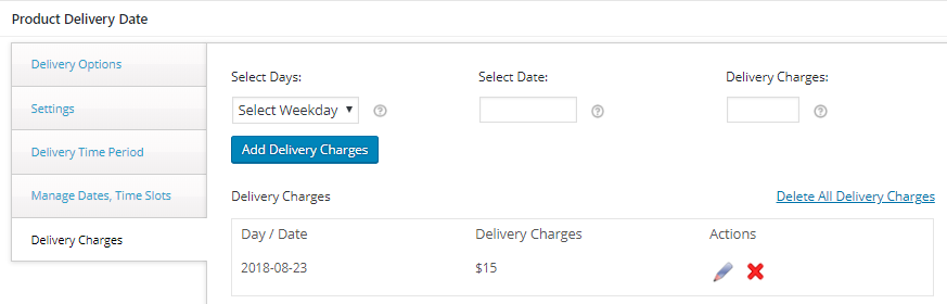 Setup Delivery Charges - Tyche Softwares Documentation