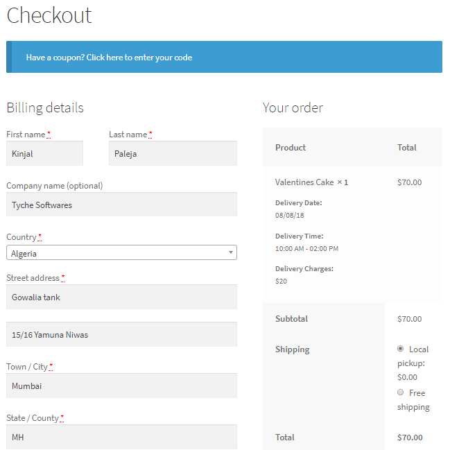 Modify delivery field labels on Product page as per your business requirements - Tyche Softwares Documentation