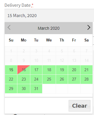 Color Code Your Checkout Delivery Date Calendar - Tyche Softwares Documentation