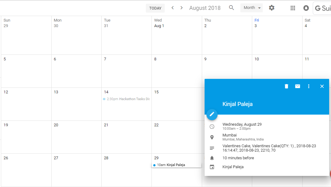 Export Deliveries To Google Calendar - Tyche Softwares Documentation