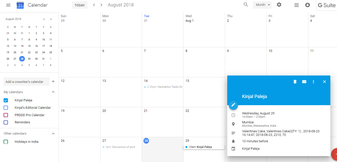 Export Deliveries To Google Calendar - Tyche Softwares Documentation