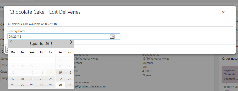 Rescheduling Product Deliveries by Admin - Tyche Softwares Documentation