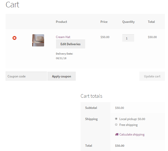 Edit Delivery Date on Cart & Checkout page - Tyche Softwares Documentation