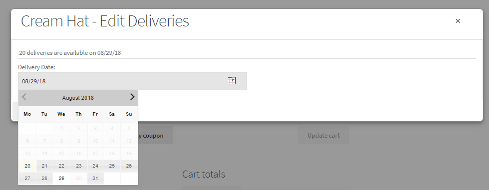 Edit Delivery Date on Cart & Checkout page - Tyche Softwares Documentation