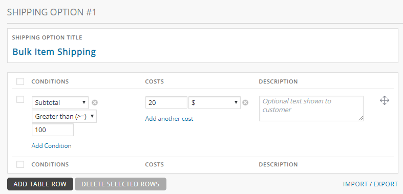 Custom Delivery Settings with Table Rate Shipping for WooCommerce plugin by Bolder Elements - Tyche Softwares Documentation