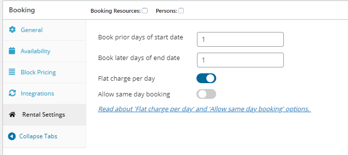 Rental System Addon - Different Options in Rental - Tyche Softwares Documentation