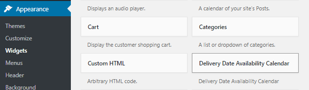 Displaying Delivery Date Availability Calendar Widget Using General Settings - Tyche Softwares Documentation