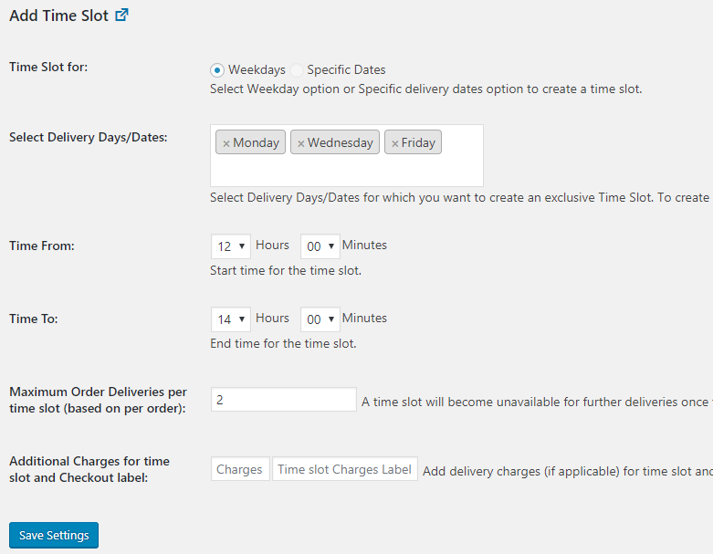 Displaying Delivery Date Availability Calendar Widget Using General Settings - Tyche Softwares Documentation