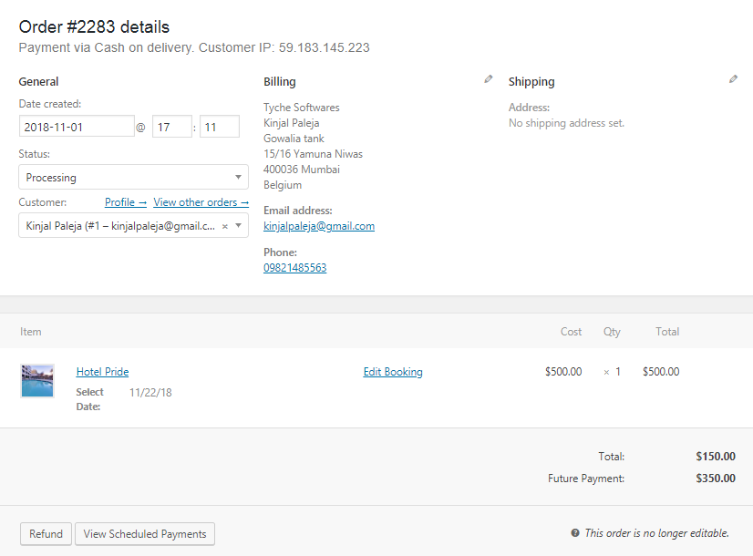 Deposit Options On Checkout Page - Tyche Softwares Documentation