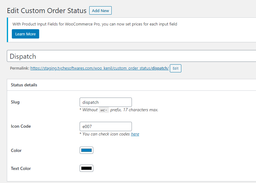 Add, Edit & Delete Custom Order Status - Tyche Softwares Documentation